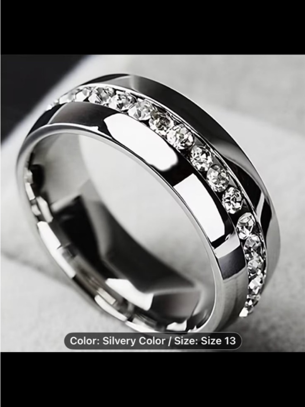 New! Men’s Stylish Stainless Steel Ring. Smooth Inside and Comfortable Fit. (13)